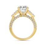 LADIES RING 4 1/3CT ROUND/PEAR/OVAL/MARQUISE DIAMOND 14K YELLOW GOLD (CENTER STONE OVAL DIAMOND 3.00CT) - Image 3