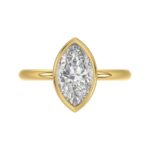 LADIES SOLITAIRE RING 2CT MARQUISE DIAMOND 14K YELLOW GOLD (CENTER STONE MARQUISE DIAMOND 2CT ) - Image 5