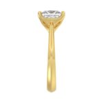 LADIES SOLITAIRE RING 3CT PRINCESS DIAMOND 14K YELLOW GOLD - Image 4