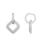 14K WHITE GOLD 1 1/2CT ROUND DIAMOND LADIES EARRINGS - Image 2