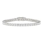 14K WHITE GOLD 3CT ROUND DIAMOND LADIES BRACELET
