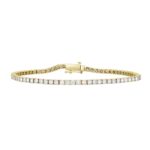 14K YELLOW GOLD 2CT ROUND DIAMOND LADIES BRACELETS