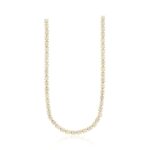 14K YELLOW GOLD 7CT ROUND DIAMOND LADIES NECKLACE