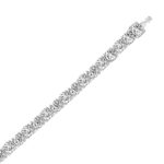 18K WHITE GOLD 5.00CT ROUND DIAMOND LADIES TENNIS BRACELET (TALON CLAWS LOCK) - Image 3