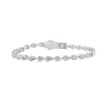 18K WHITE GOLD 7.00CT PEAR DIAMOND LADIES TENNIS BRACELET (TALON CLAWS LOCK)