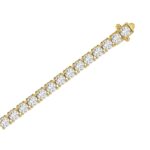LADIES BRACELET 10 1/2CT ROUND DIAMOND 14K YELLOW GOLD - Image 3