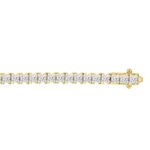 LADIES BRACELET 11CT PRINCESS DIAMOND 14K YELLOW GOLD - Image 3