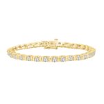 LADIES BRACELET 5 1/2CT ROUND DIAMOND 14K YELLOW GOLD
