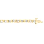 LADIES BRACELET 5 1/2CT ROUND DIAMOND 14K YELLOW GOLD - Image 2