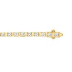 LADIES BRACELET 5 1/2CT ROUND DIAMOND 14K YELLOW GOLD - Image 3