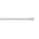 LADIES BRACELET 6CT ROUND DIAMOND 14K WHITE GOLD - Image 2