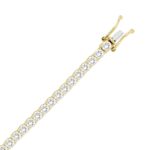 LADIES BRACELET 7CT ROUND DIAMOND 14K YELLOW GOLD - Image 2