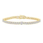 LADIES BRACELET 8 7/8CT ROUND DIAMOND 14K YELLOW GOLD