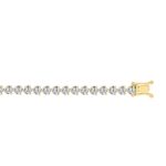 LADIES BRACELET 9 1/2CT ROUND DIAMOND 14K YELLOW GOLD - Image 2