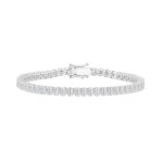 LADIES BRACELET 9CT PRINCESS DIAMOND 14K WHITE GOLD