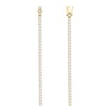 LADIES NECKLACES 3CT ROUND DIAMOND 14K YELLOW GOLD - Image 3