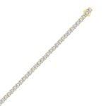 LADIES TENNIS NECKLACE 85.00CT ROUND DIAMOND 14K YELLOW GOLD - Image 2