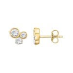 10K Yellow Gold 3/4CT Round Lab Grown Diamond Earring for Women (Color F-G -Clarity VS1/VS2) - Image 2