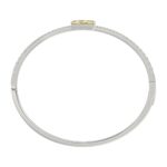 14K WHITE GOLD 2 3/4CT ROUND/RADIANT DIAMOND LADIES BANGLE - Image 2