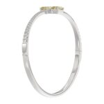 14K WHITE GOLD 2 3/4CT ROUND/RADIANT DIAMOND LADIES BANGLE - Image 3