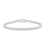 14K WHITE GOLD 5.00CT ROUND DIAMOND LADIES BRACELET