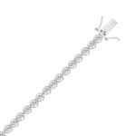 14K WHITE GOLD 7.00CT ROUND DIAMOND LADIES BRACELET - Image 3