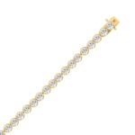 14K YELLOW GOLD 7.00CT ROUND DIAMOND LADIES BRACELET - Image 2