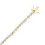 14K YELLOW GOLD 7.00CT ROUND DIAMOND LADIES BRACELET - Image 3