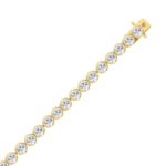 14K YELLOW GOLD 9.00CT ROUND DIAMOND LADIES BRACELET - Image 2