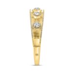 18K YELLOW GOLD 6 1/2CT ROUND DIAMOND LADIES BANGLE - Image 3