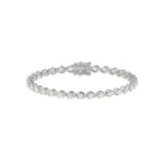 Elegant Pear Shape Diamond Ladies Tennis Bracelet in 14K White Gold 3 1/2CT (Color F-G -Clarity VS1/VS2)