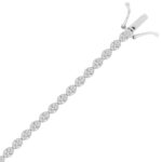 Fancy Oval Shape Diamond Ladies Tennis Bracelet in 14K White Gold 4CT (Color F-G -Clarity VS1/VS2) - Image 3