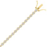 Fancy Oval Shape Diamond Ladies Tennis Bracelet in 14K Yellow Gold 4CT (Color F-G -Clarity VS1/VS2) - Image 3