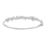 Ladies Fashion Bangle 2.00CT Round Lab Grown Diamond 14K White Gold (Color F-G -Clarity VS1/VS2)