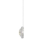 14K WHITE GOLD 1 1/4CT ROUND/PEAR DIAMOND LADIES NECKLACE - Image 2