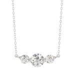 14K WHITE GOLD 1/2CT ROUND DIAMOND LADIES NECKLACE