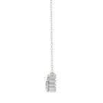 14K WHITE GOLD 1/2CT ROUND DIAMOND LADIES NECKLACE - Image 2