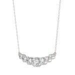 14K WHITE GOLD 1/2CT ROUND DIAMOND LADIES NECKLACE - Image 3