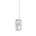 14K WHITE GOLD 2 1/3CT FANCY CUT ALPHABET DIAMOND LADIES PENDANT WITH CHAIN - Image 2