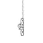 14K WHITE GOLD 3/4CT ROUND DIAMOND LADIES PENDANT - Image 2