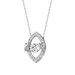 14K WHITE GOLD 3/4CT ROUND DIAMOND LADIES PENDANT - Image 3