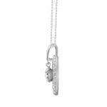 14K WHITE GOLD 3/4CT ROUND DIAMOND LADIES PENDANT WITH CHAIN - Image 2