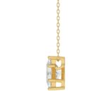 14K YELLOW GOLD 1 1/2CT FANCY CUT ALPHABET DIAMOND LADIES PENDANT WITH CHAIN - Image 2