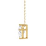 14K YELLOW GOLD 1.00CT FANCY CUT ALPHABET DIAMOND LADIES PENDANT WITH CHAIN - Image 2