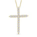 14K YELLOW GOLD 5/8CT ROUND DIAMOND LADIES PENDANT