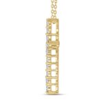 14K YELLOW GOLD 5/8CT ROUND DIAMOND LADIES PENDANT - Image 2