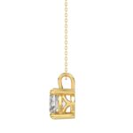 18K YELLOW GOLD 1.00CT ROUND DIAMOND SOLITAIRE PENDANT WITH CHAIN (TALON CLAWS LOCK) - Image 2