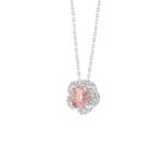 ETERNAL BLUSH COLLECTION LADIES PENDANT WITH CHAIN  1.00CT ROUND DIAMOND 18K WHITE GOLD (CENTER STONE PINK ROUND DIAMOND 3/4CT) - Image 3