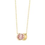 ETERNAL BLUSH COLLECTION LADIES SOLITAIRE PENDANT WITH CHAIN 1 1/2CT OVAL DIAMOND 14K YELLOW GOLD (CENTER STONE PINK OVAL DIAMOND 2CT) - Image 2
