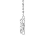 LADIES NECKLACE 1 1/2CT ROUND DIAMOND 14K WHITE GOLD - Image 2